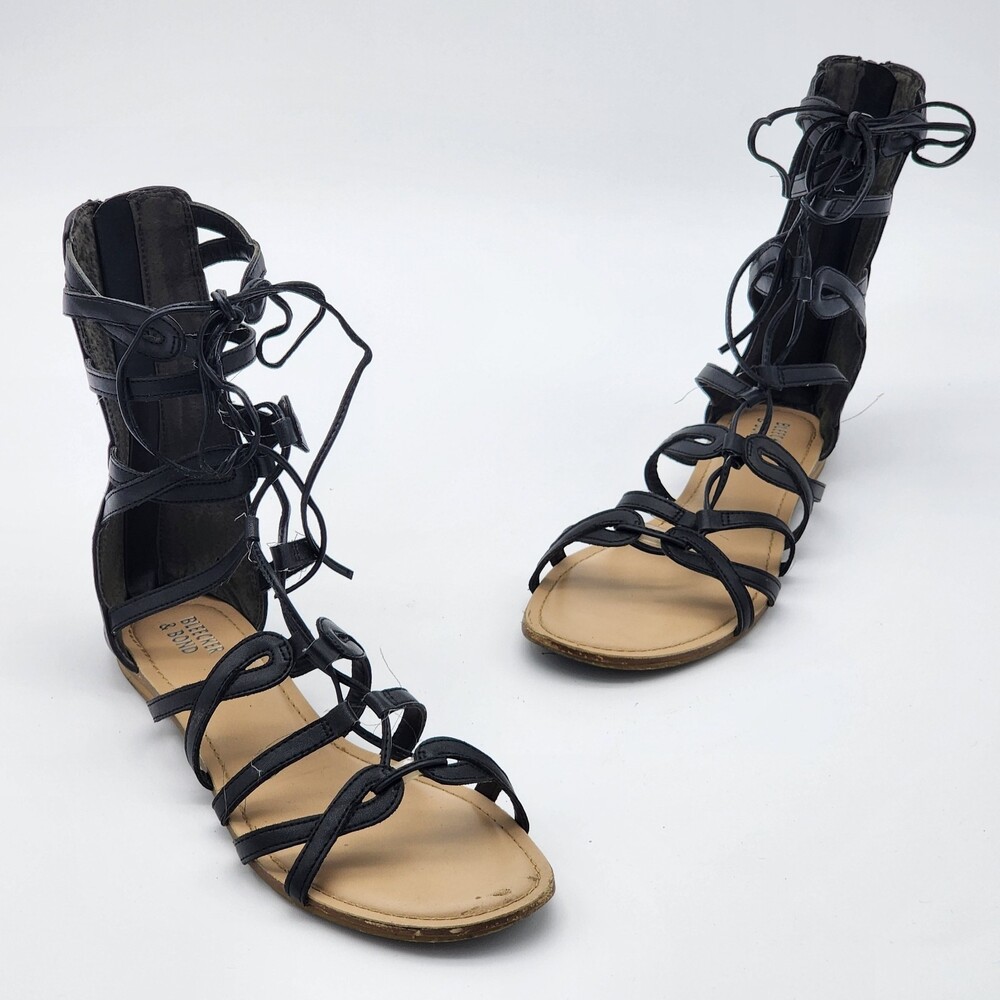 Bleecker & Bond Markie Gladiator Sandal Black Size 7.5